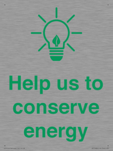 Help us to conserve energy 